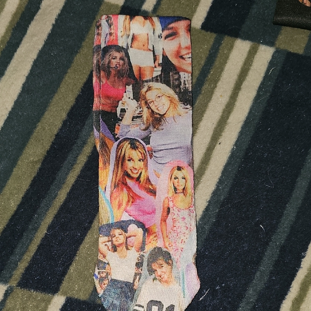 Colorful Britney Spears Collage Socks